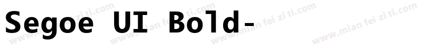 Segoe UI兰亭黑 Bold字体转换